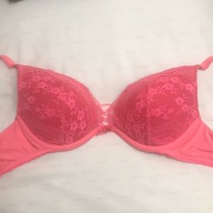 victoria’s secret hot pink push up bra